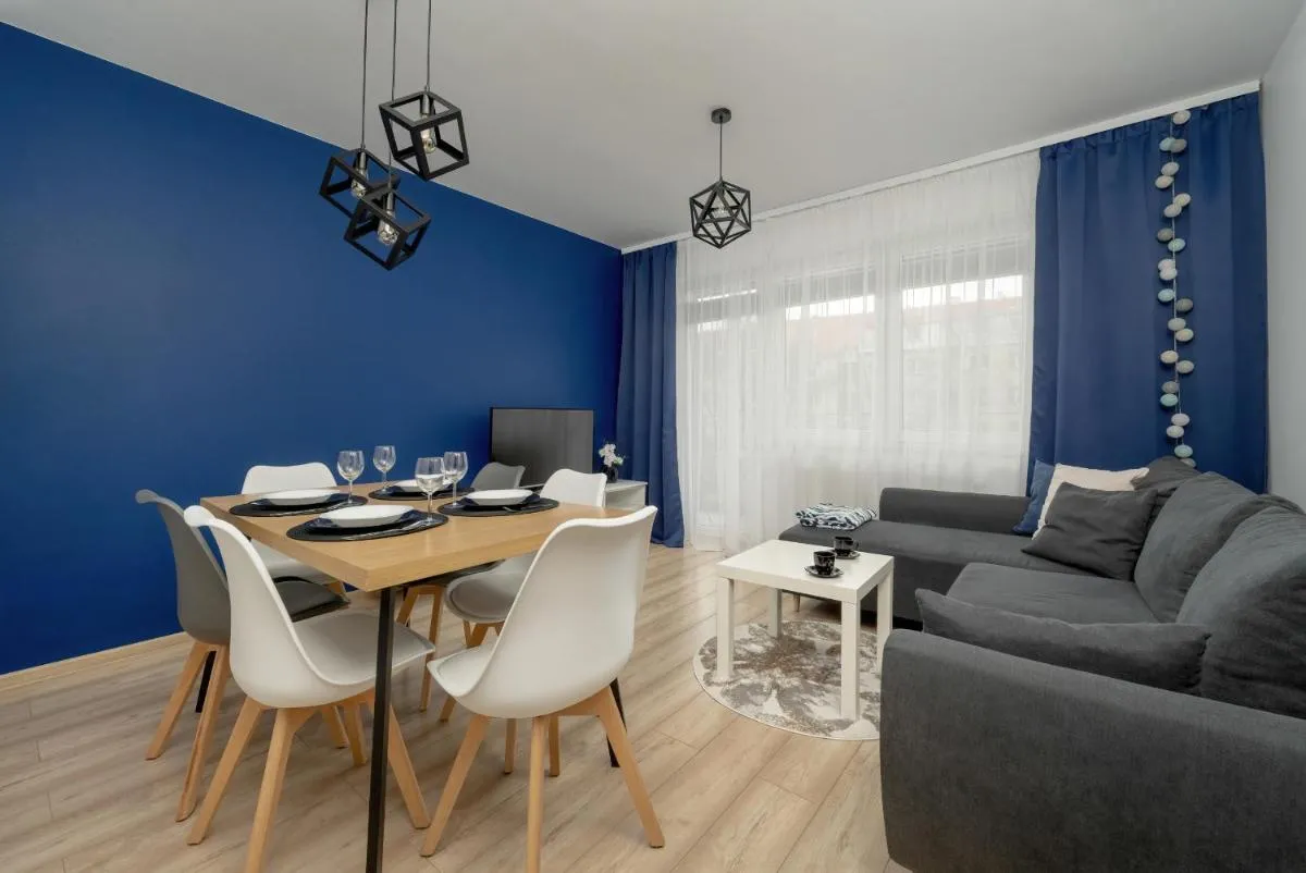 Image 6 of Klimasa White&Blue Apartment with Balcony in Wrocław by Noclegi Renters
