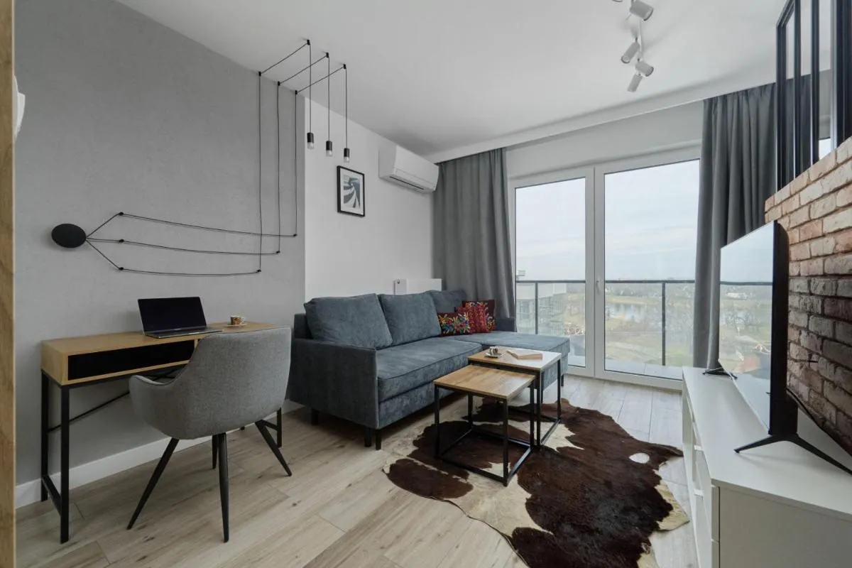 Image 1 of River View Studio with Balcony & FREE GARAGE Wrocław by Noclegi Renters