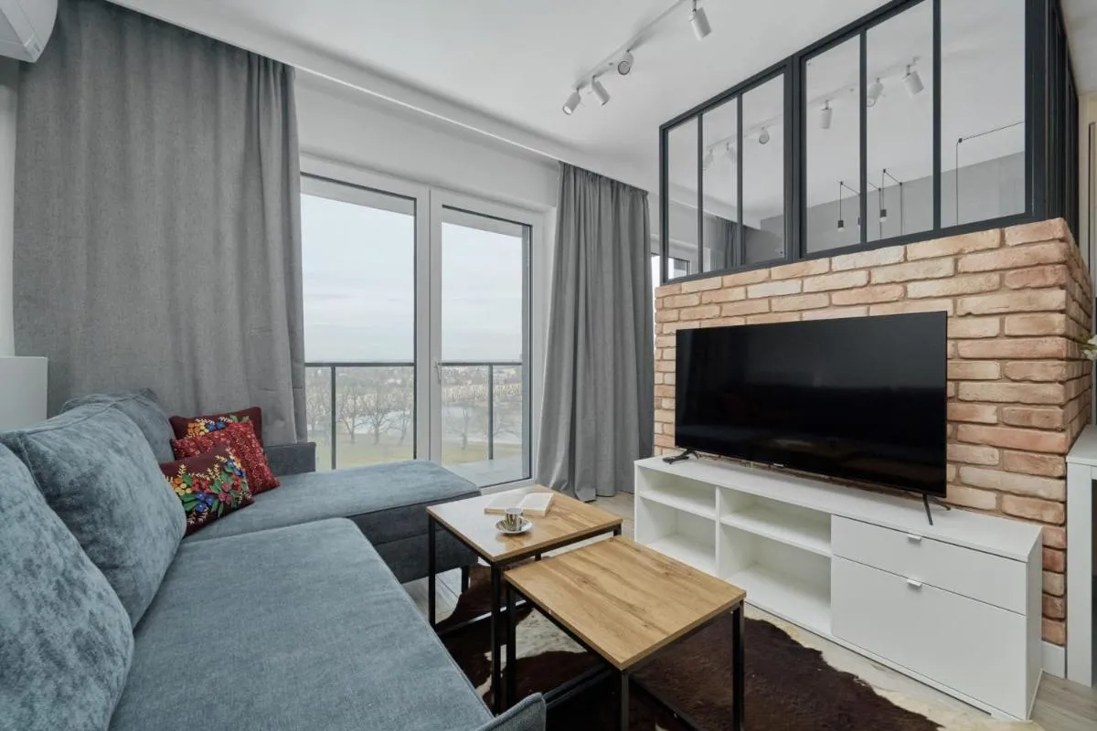 Image 6 of River View Studio with Balcony & FREE GARAGE Wrocław by Noclegi Renters