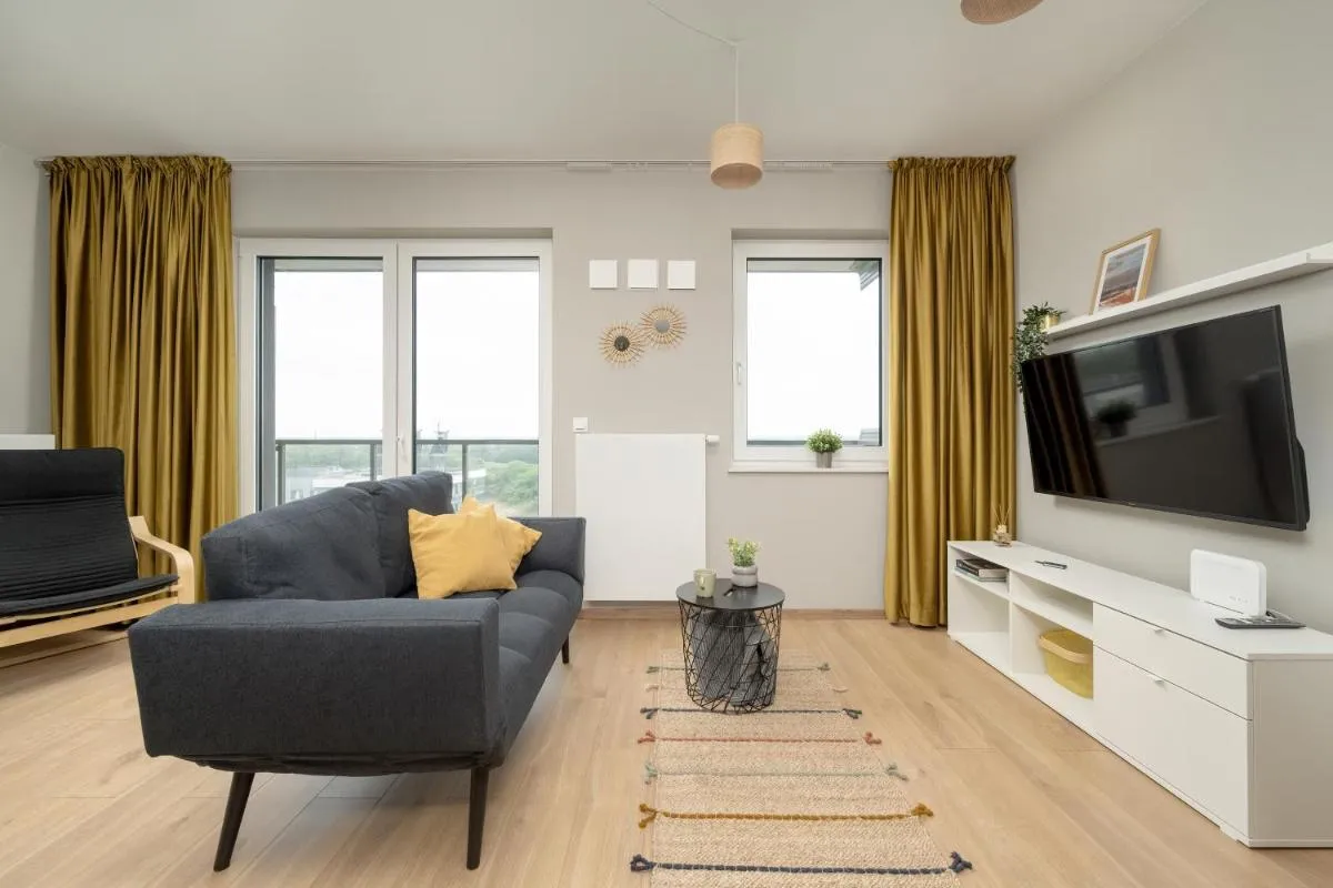 Image 2 of River View Studio with Balcony & FREE GARAGE Wrocław by Noclegi Renters