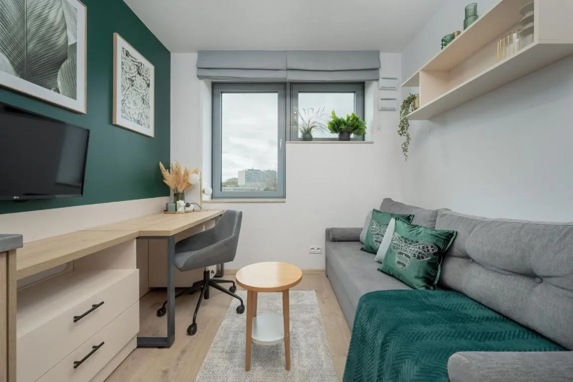 Image of Trendy Studios with Home Office near Wrocław Main Station by Noclegi Renters