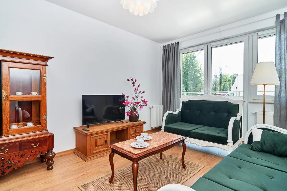 Image 1 of Vintage Apartment in New Estate with PARKING – Krzyki Wrocław by Noclegi Renters